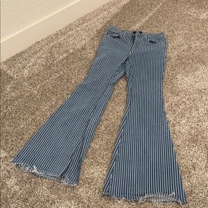 Striped Flare Jeans